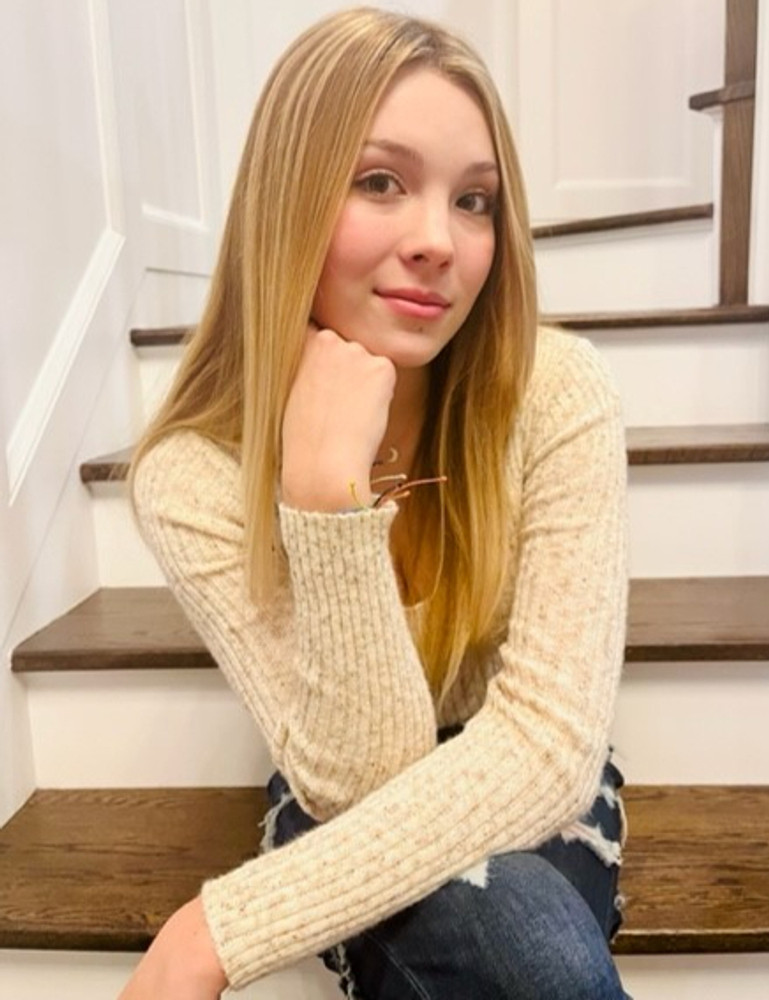 KYLIE L   5'6.5" Youth size tops 14/15, women size tops xs/small  Pants 0-2 Jeans 2 Shoe 8