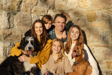 Corinne  age 15
Claire      age 13
Hank       age 9
Pets  Wolfie & Rosie  